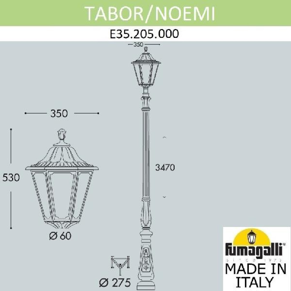 Наземный фонарь Noemi E35.205.000.WXH27