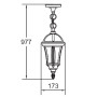 Уличный светильник подвесной  95205S Gb
